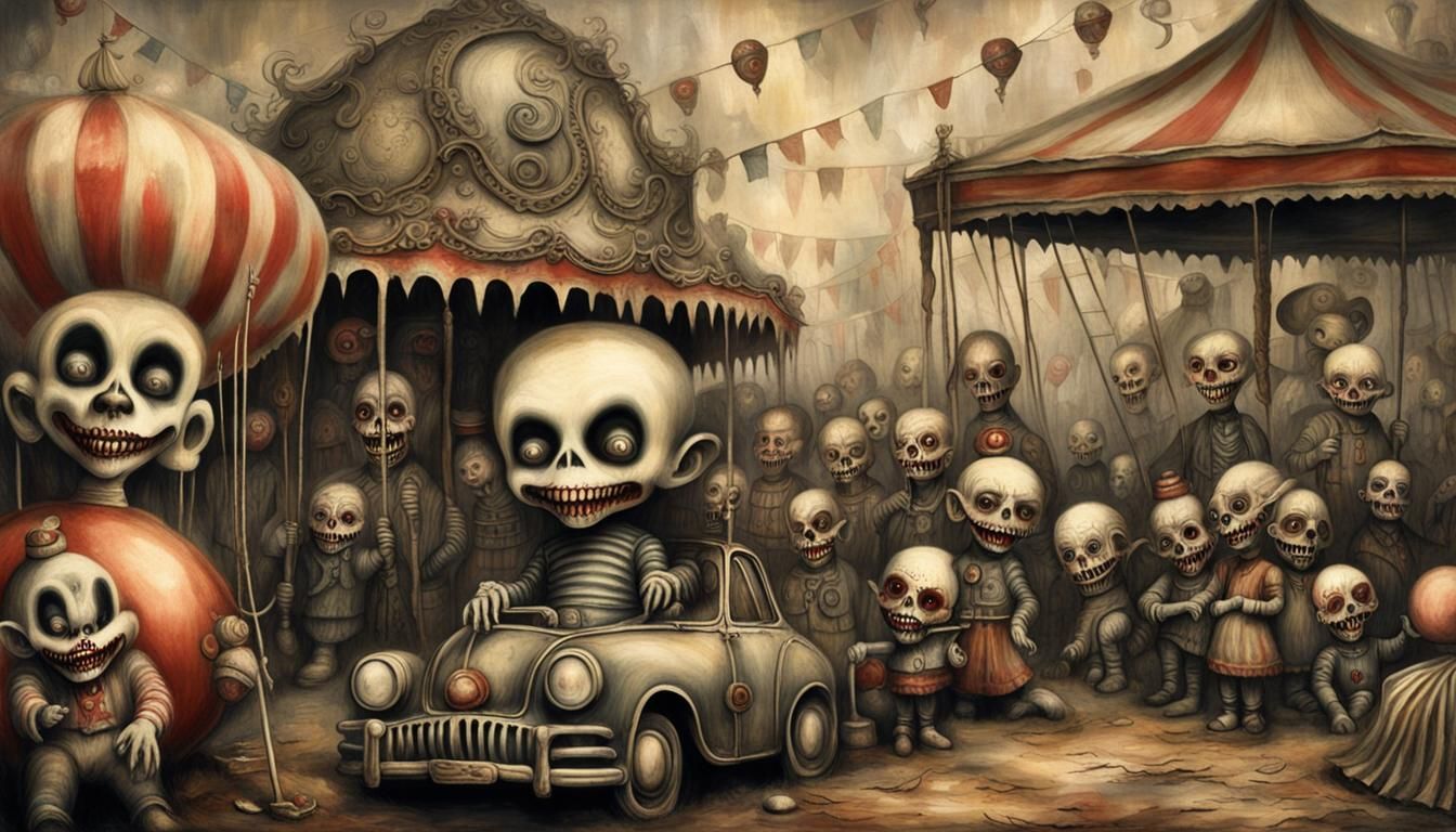 Sinister Abandoned Carnival Haunted by Evil Phantoms