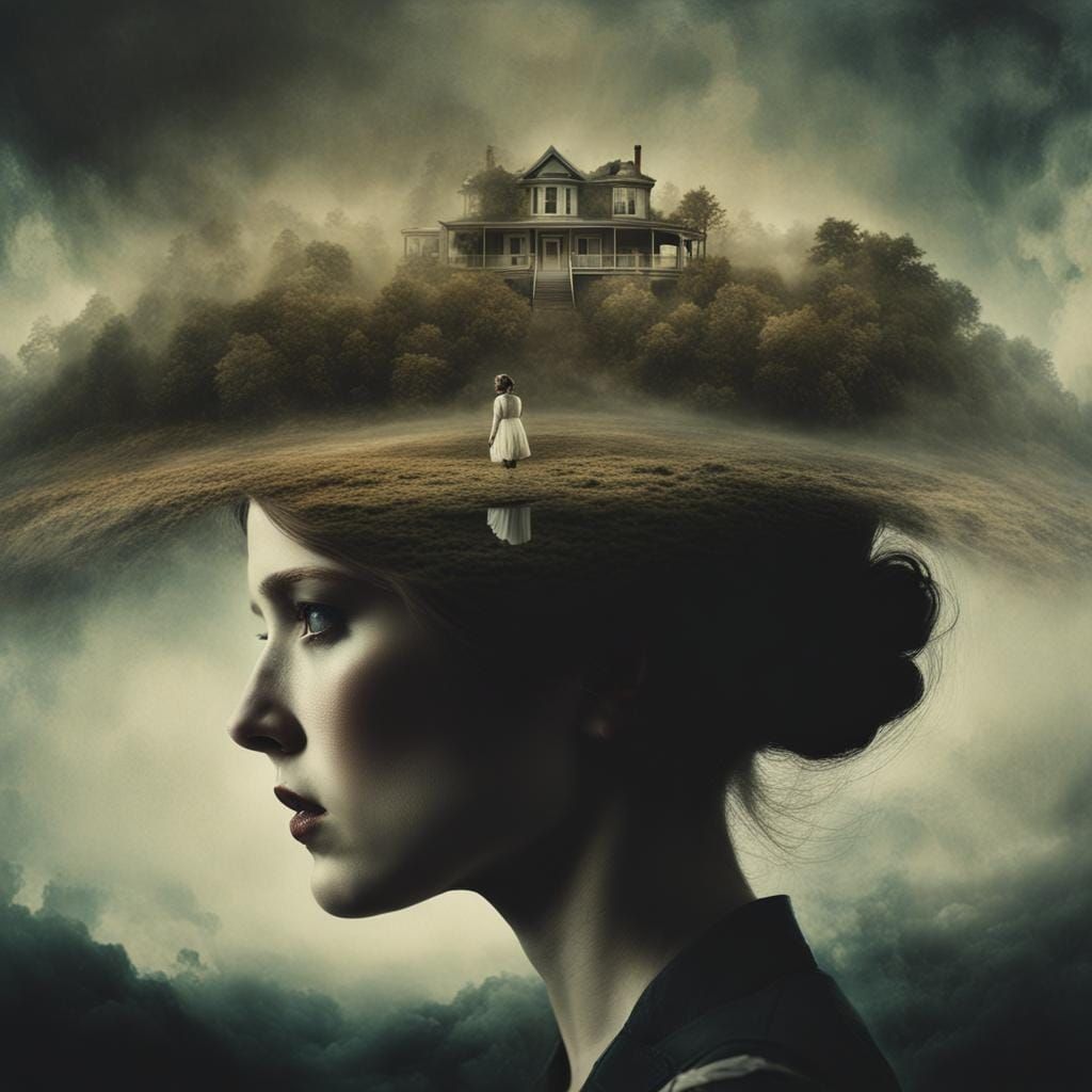 Dreamlike Double Exposure Art Inspired by Sylvia Plath