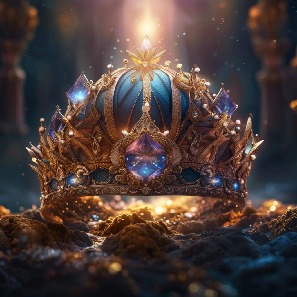 Diamond Crown of Wisdom in Detailed Matte Painting