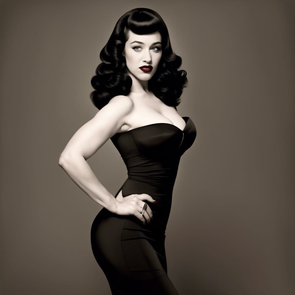 Kat Dennings as Bettie Page AI Image