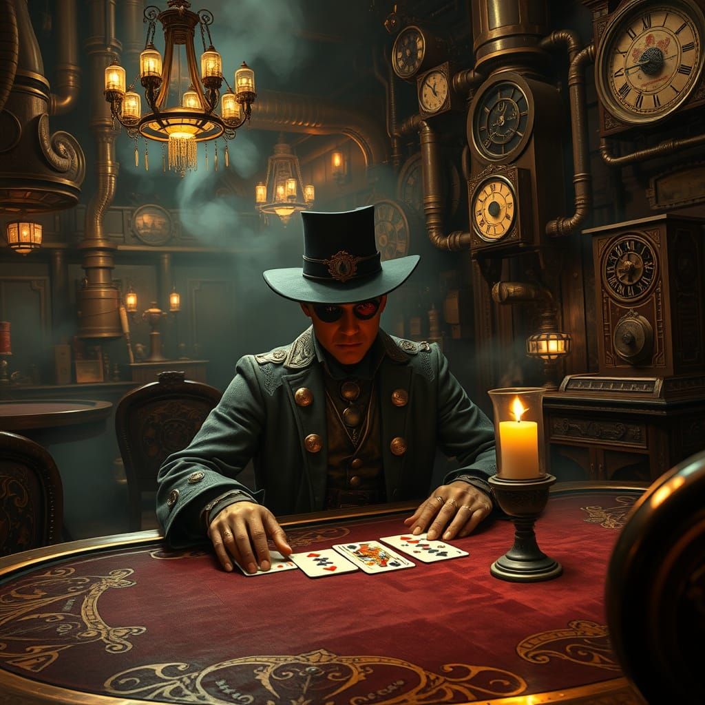 Steam Punk Gambler in Muckleshoot-Inspired Casino