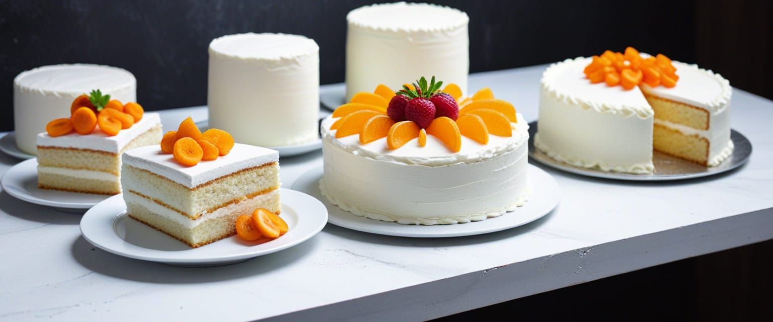 Delightful Simple White Cake in Casual Style