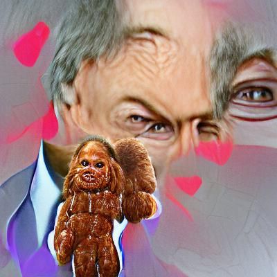 AI Image of Tony Blair and Chewbacca