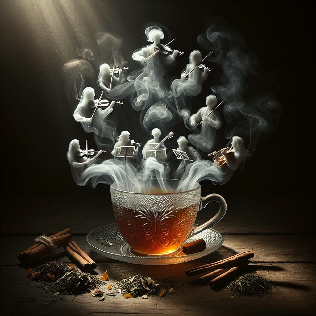 Ethereal Vapor Band Plays Around Teacup