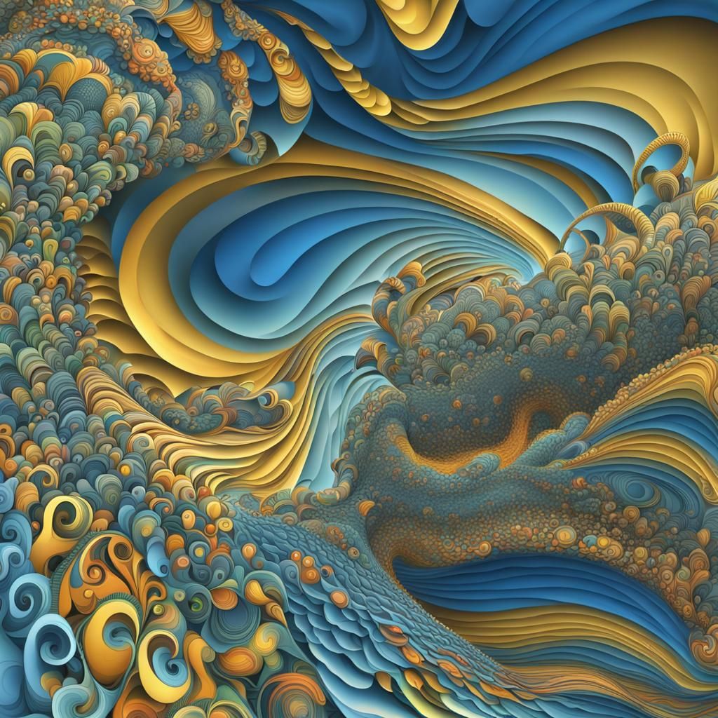 Abstract Fractal Wave Function in 3D