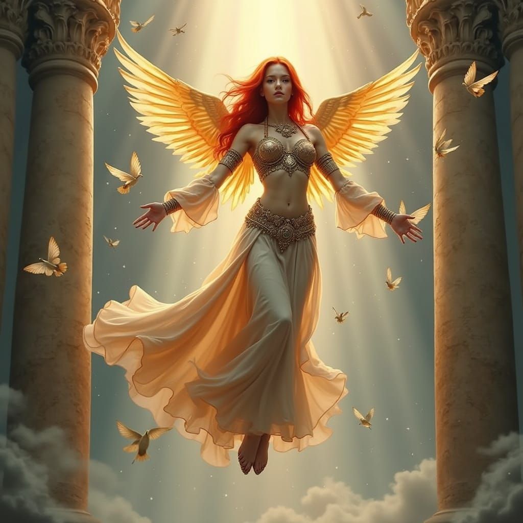 Punjabi Goddess at Heaven's Gate: Fantasy Art