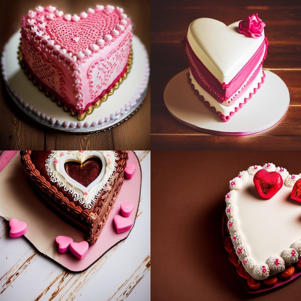 Heart-Shaped Rococo Cake in Professional Photography