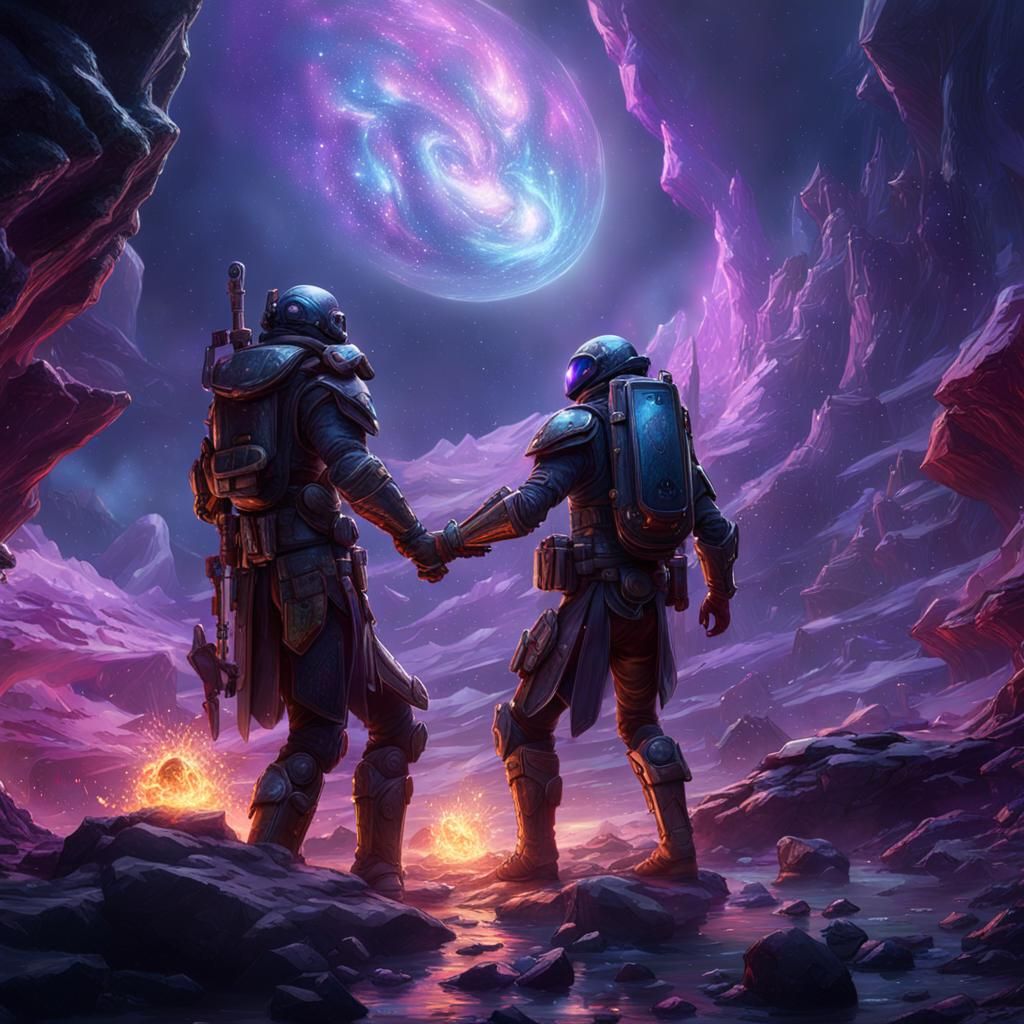 Galactic Opposites in Dark Fantasy Concept Art