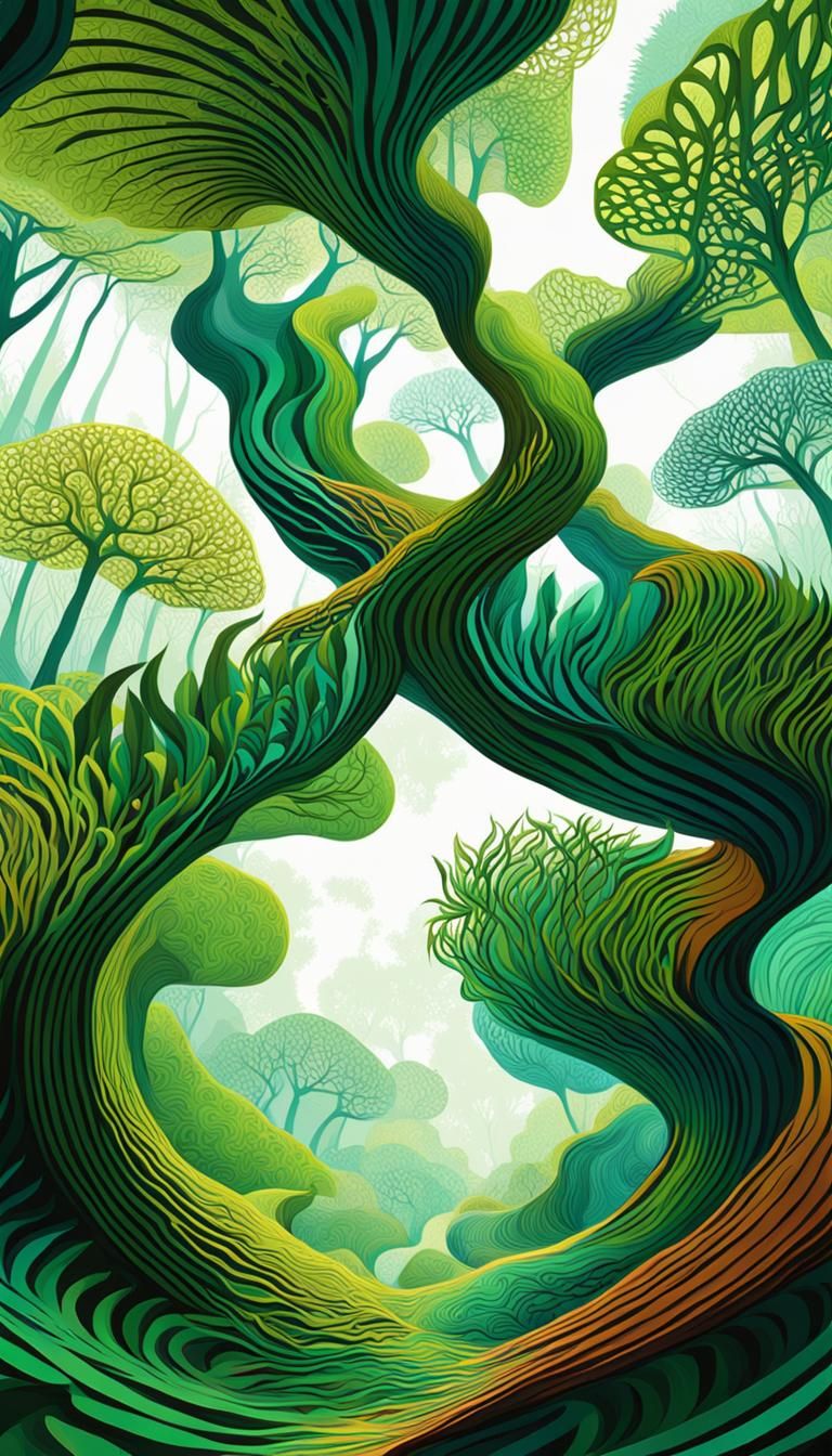 Amazon Forest in Pop Art Style