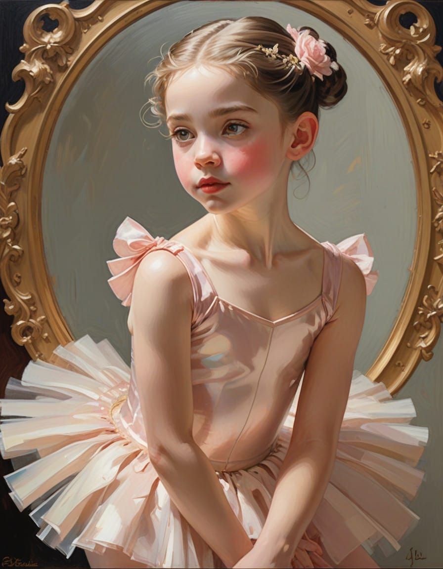 Leyendecker Ballerina, Leaning