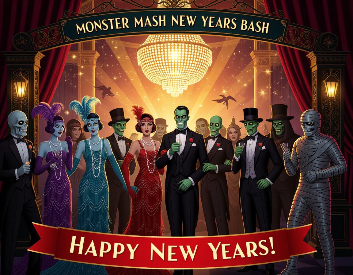 Ghosts and Ghouls Celebrate 1920s New Year's Eve Bash