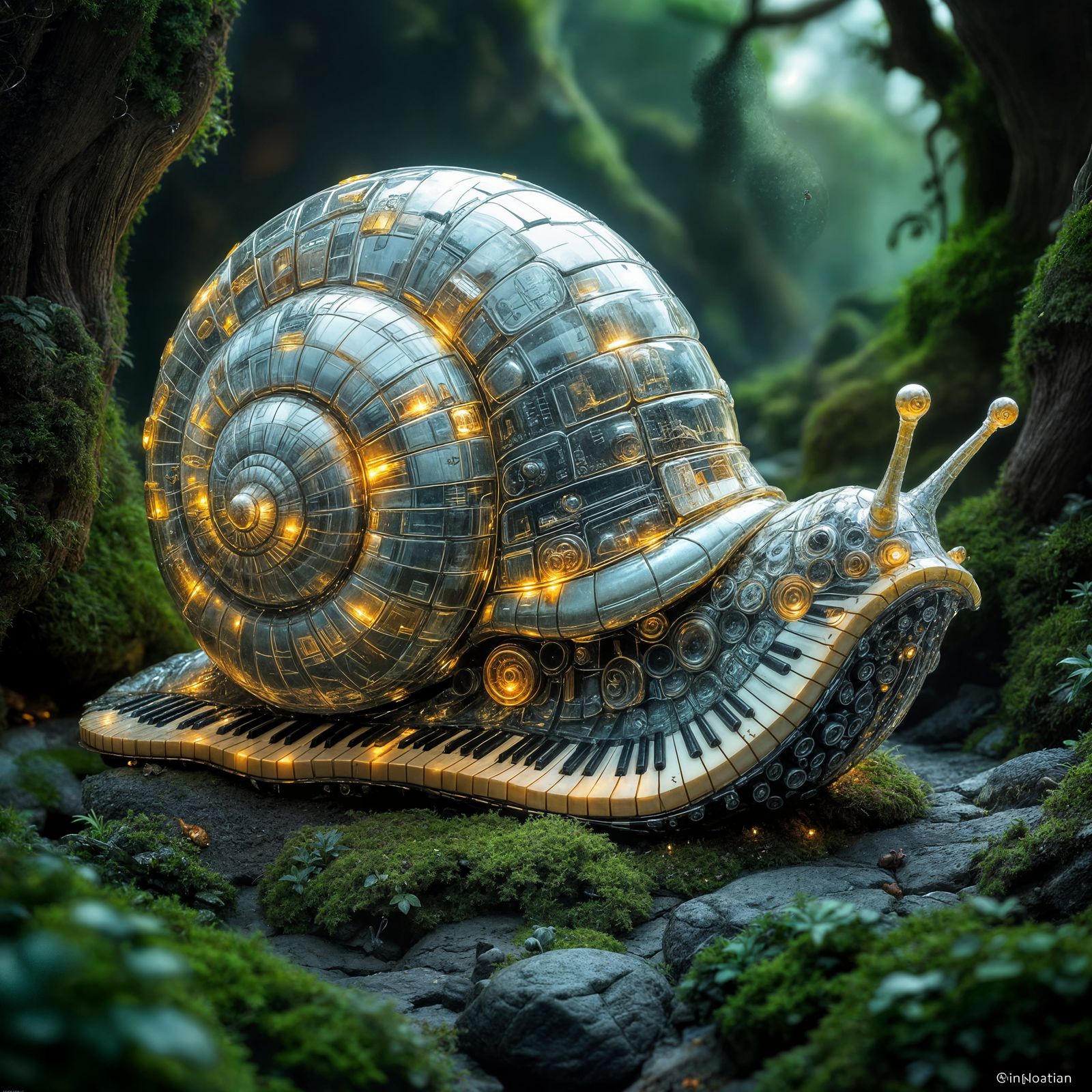 Intricate Steampunk Snail