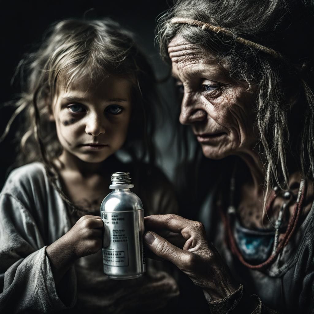 Translucent Woman Recharging Heart: Lee Jeffries Style