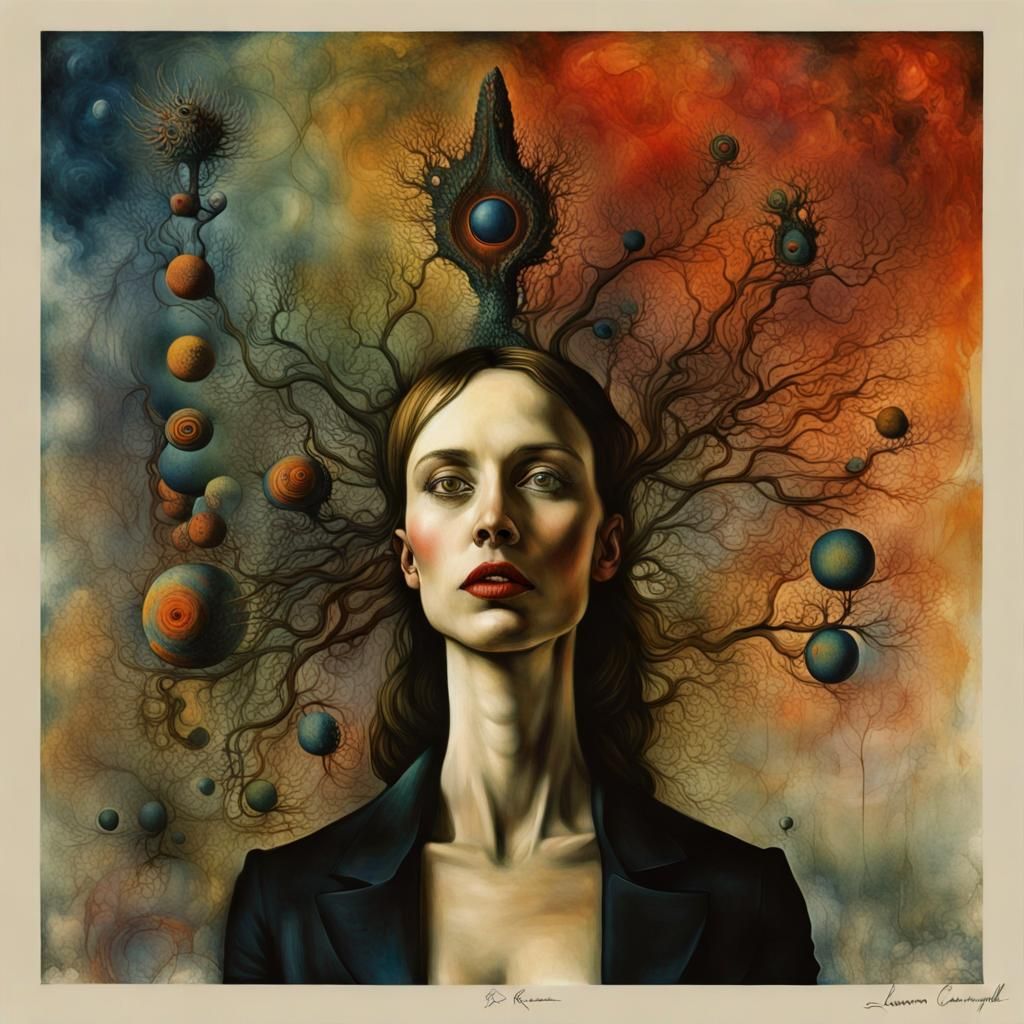 Dreamlike Organicpunk Surrealism in Warm Colors