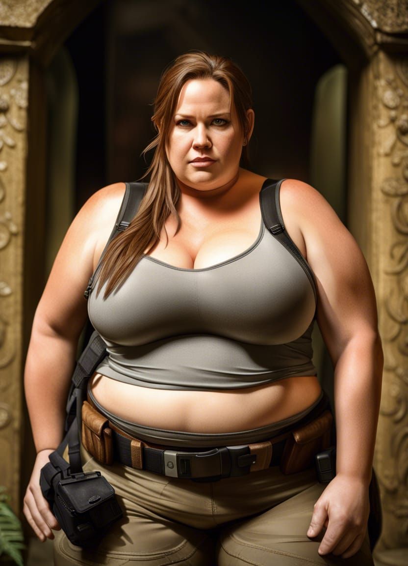 Plus-Size Lara Croft Realistic Portrait