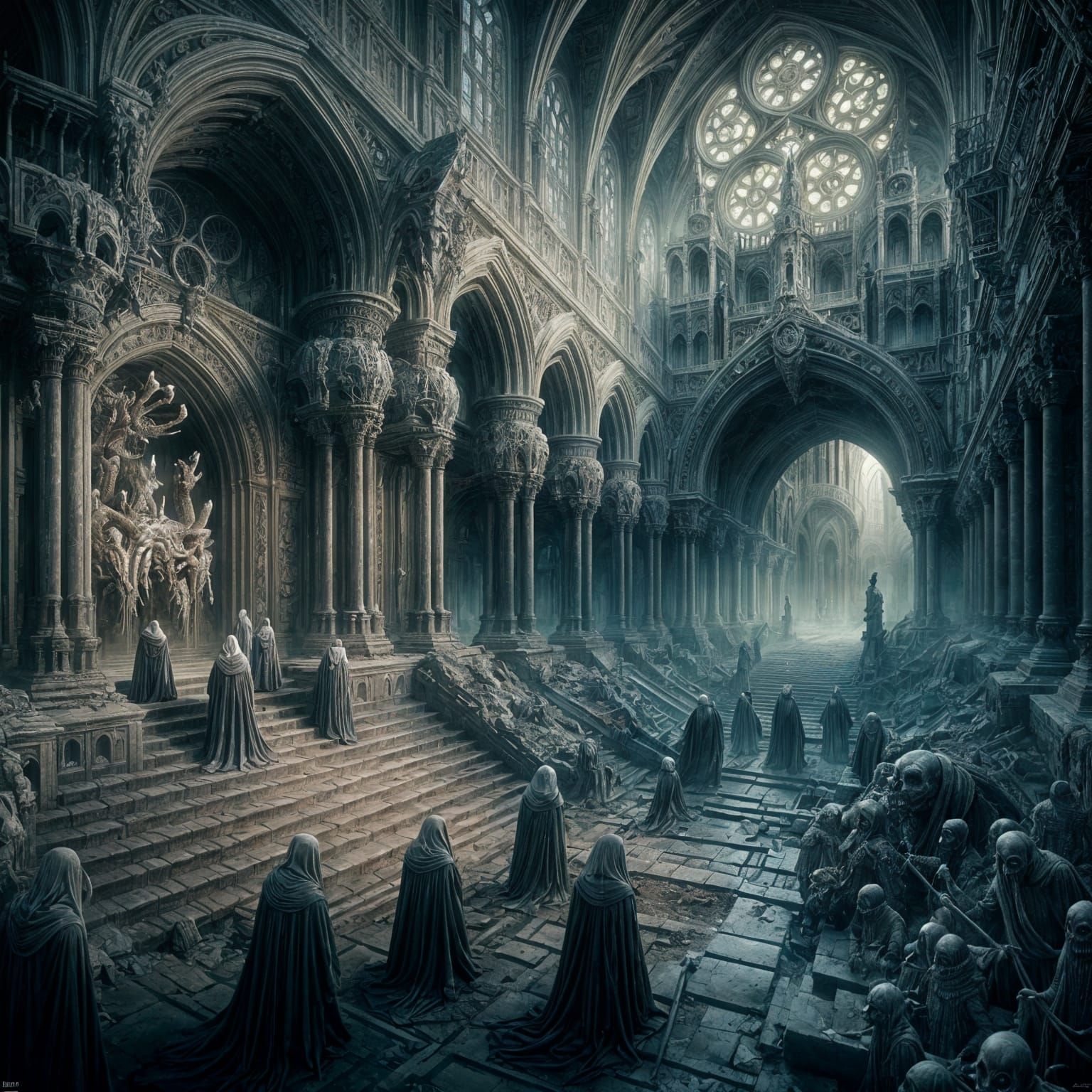 Eldritch Horrors in the Deepest Dark: A Digital Painting