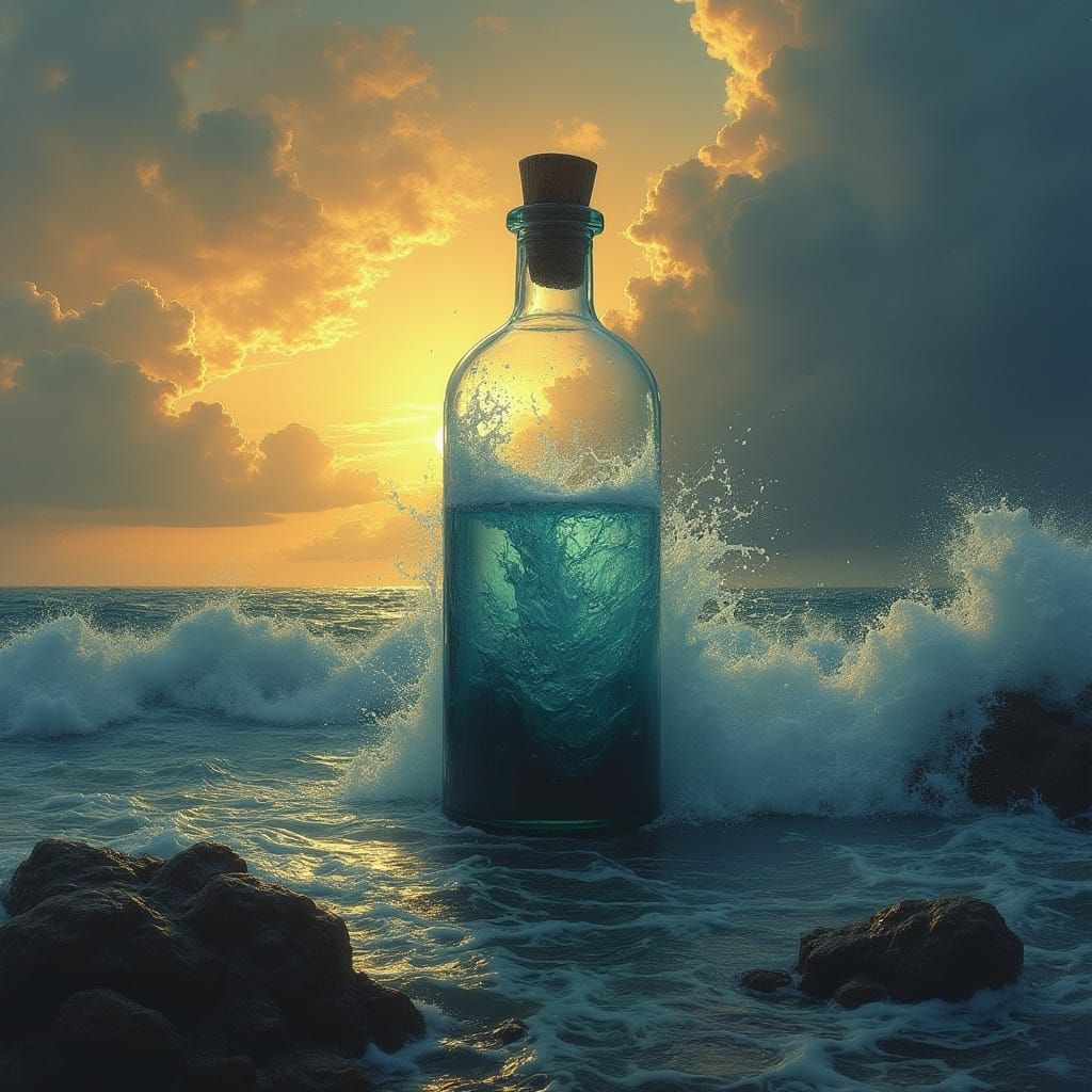 Storm in a Bottle: A Surreal Biomechanical Seascape