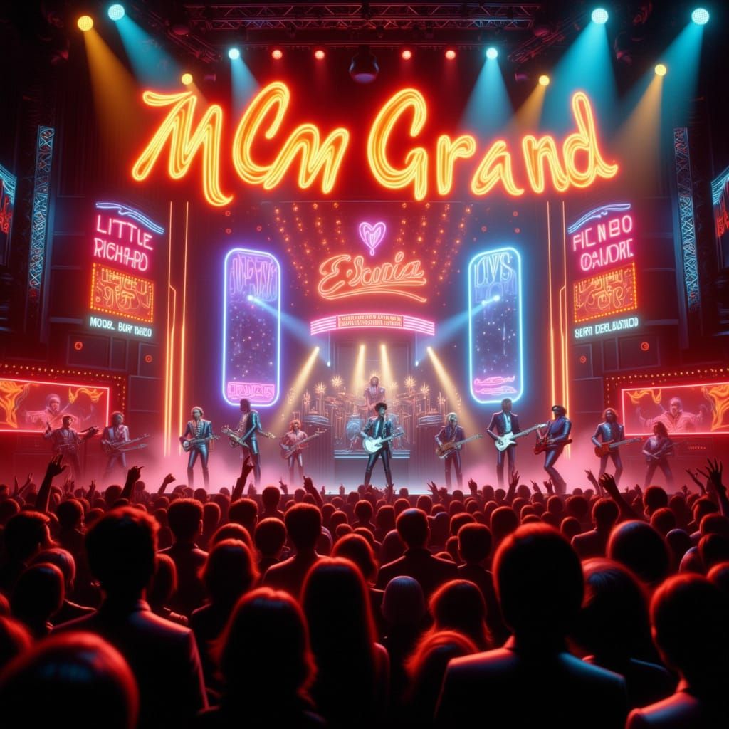Retro Rock Concert at MGM Grand Featuring Music Legends