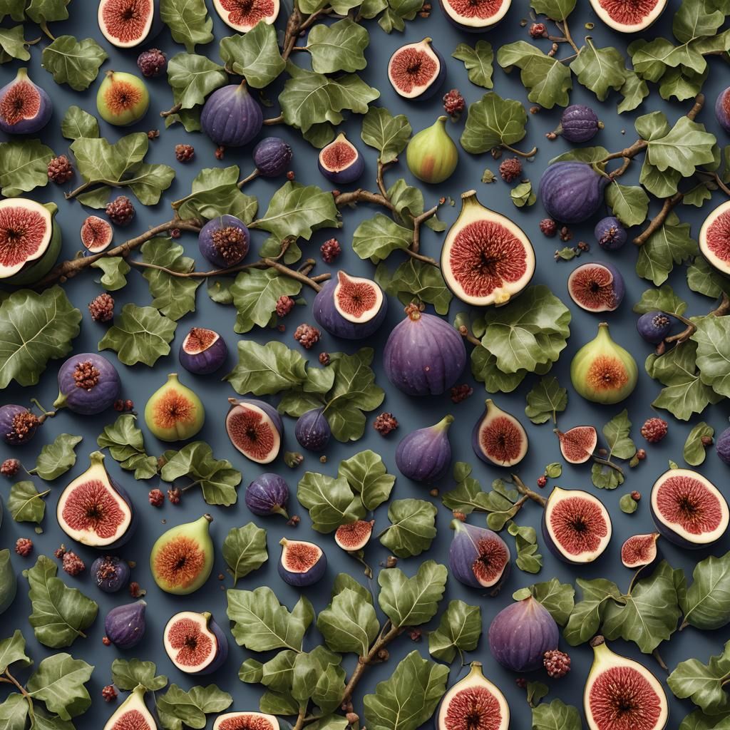 Fantastical Fig Creature Eating Fruit