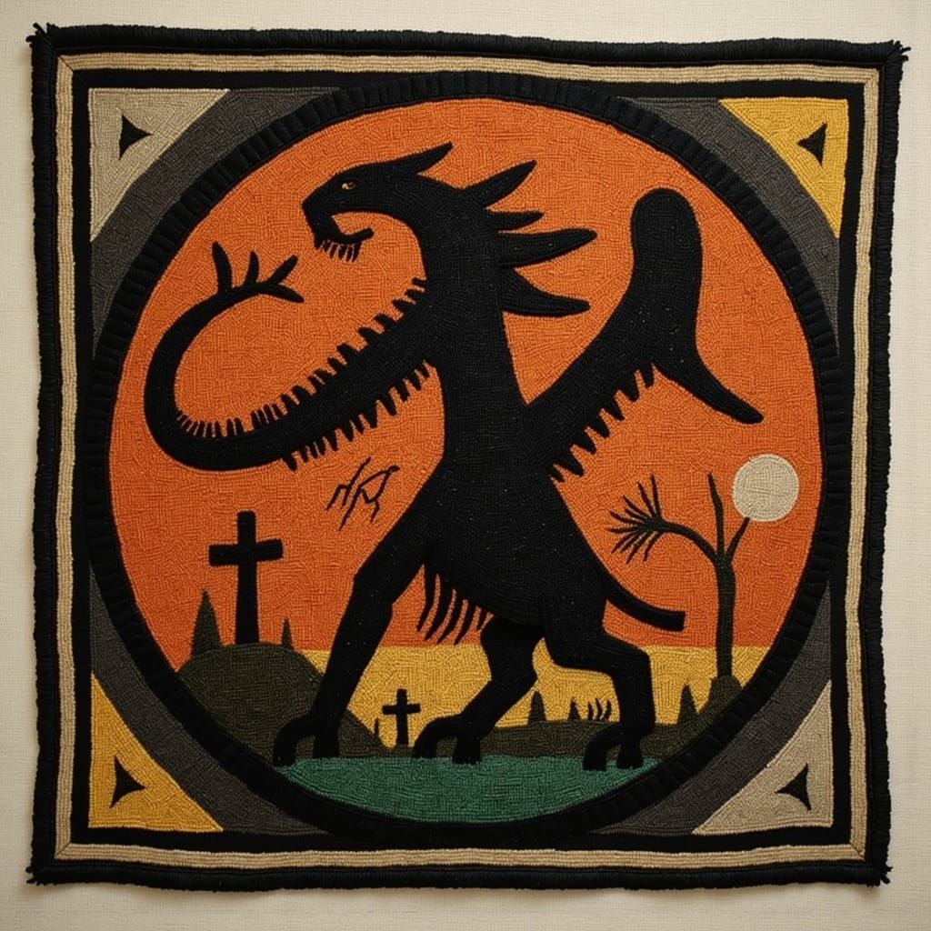 Stone Age Silhouette of Lemmy Kilmister