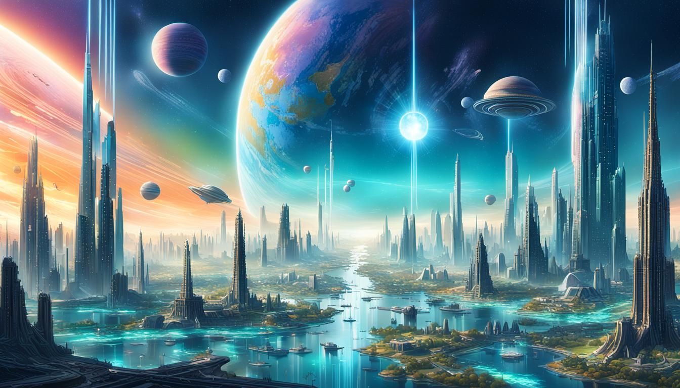 Hidden World Inside Earth: Futuristic Cityscape