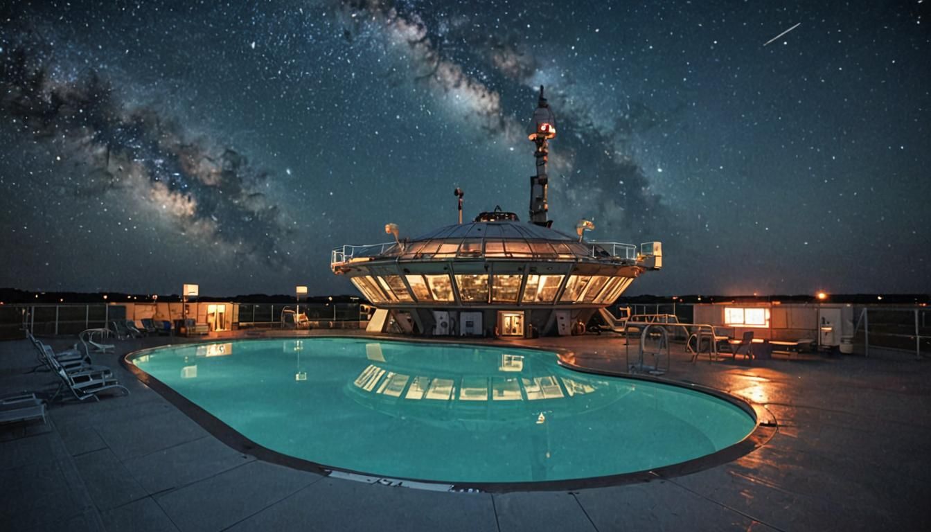 Planet Space Station with Pool Concept