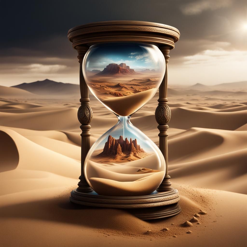 Hourglass Desert: A Digital Matte Painting