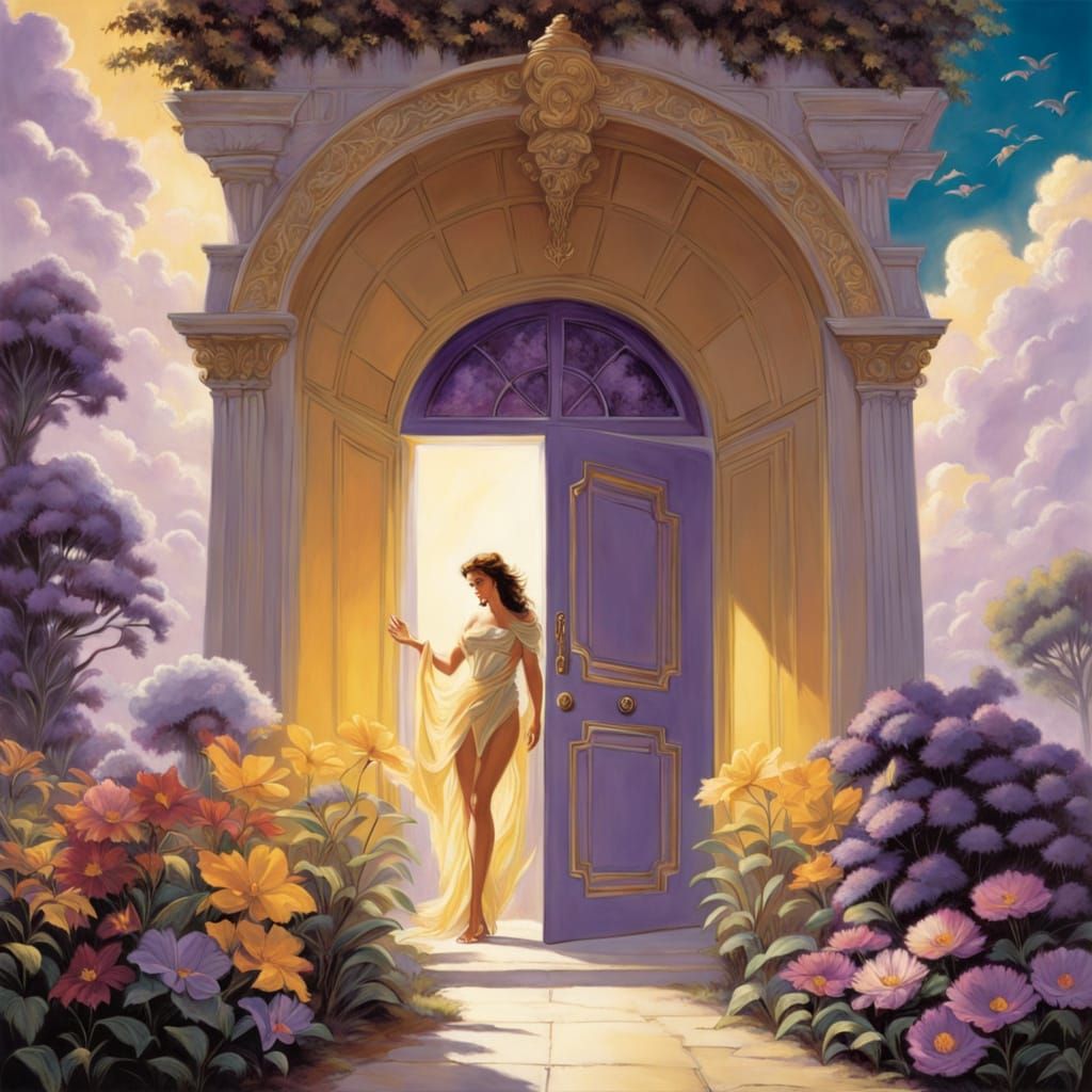 Shimmering Doorway to an Ethereal Garden