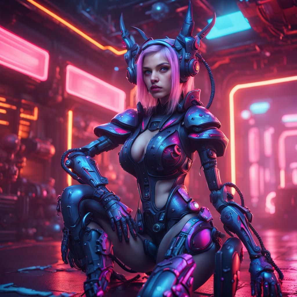 Cyber Cute Baddy Girls in Detailed Matte Painting