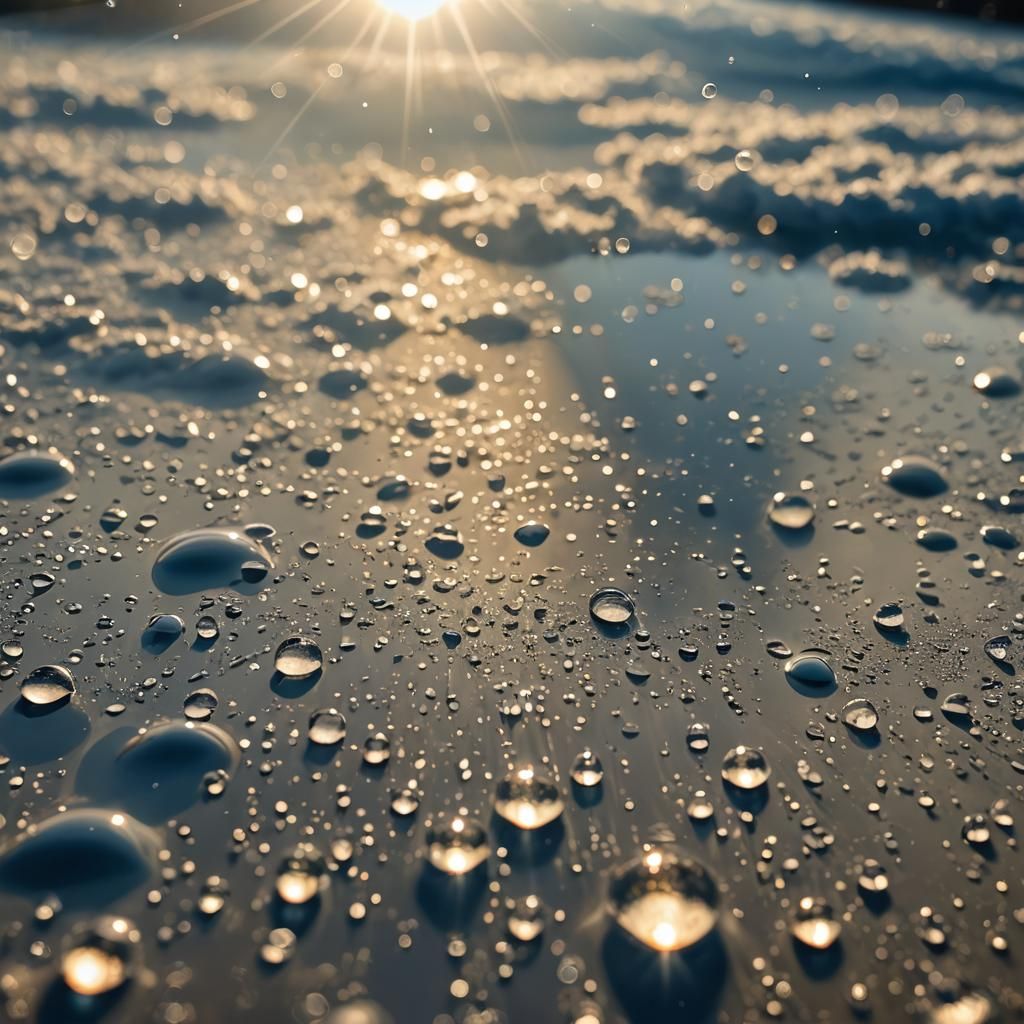 Ethereal Water Droplets at the Edge of Universe