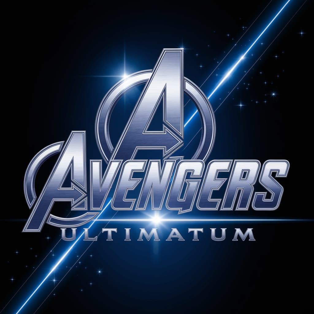 Avengers: Ultimatum Metallic Logo in Marvel Style