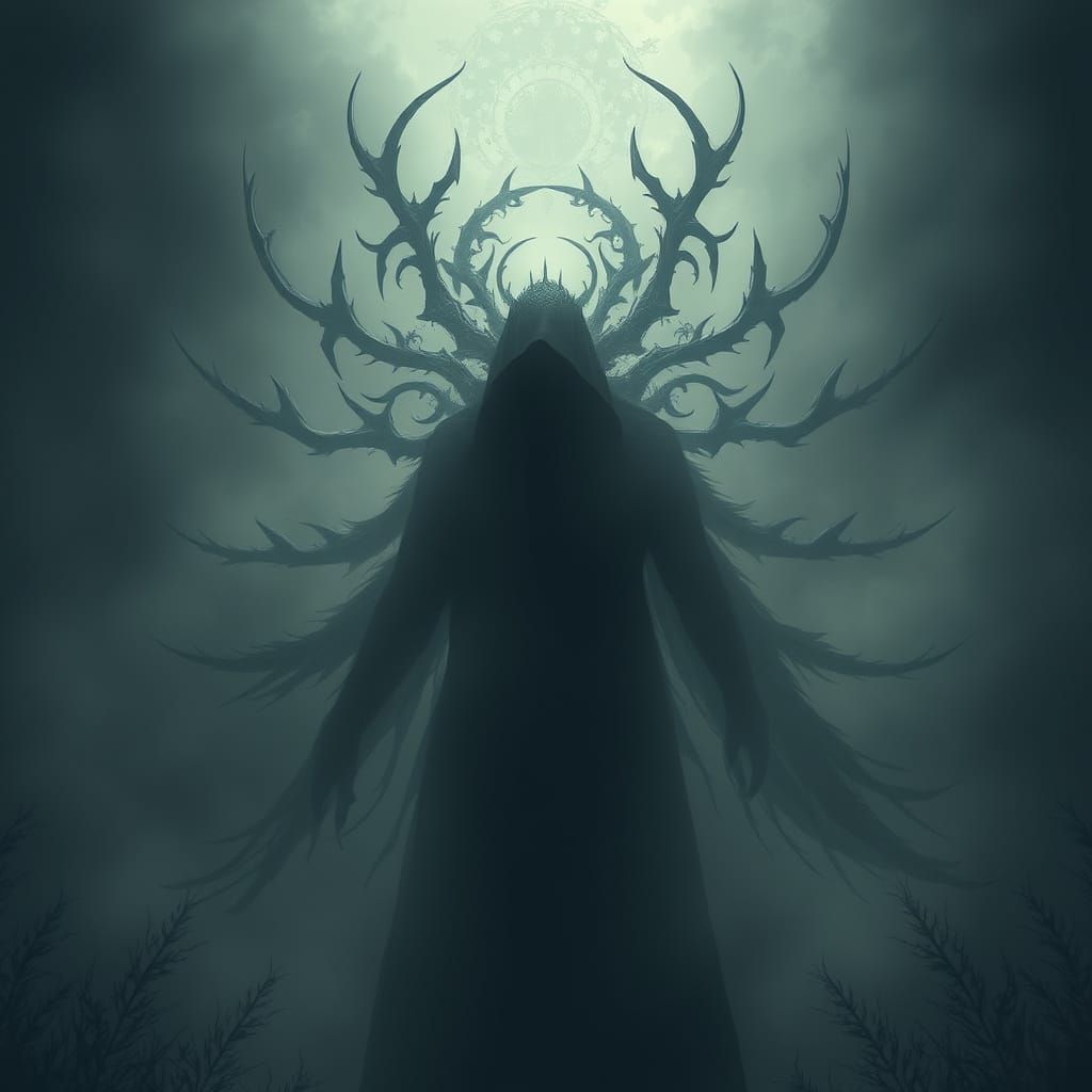 Ethereal Shadows: A Dark Mystical Portrait