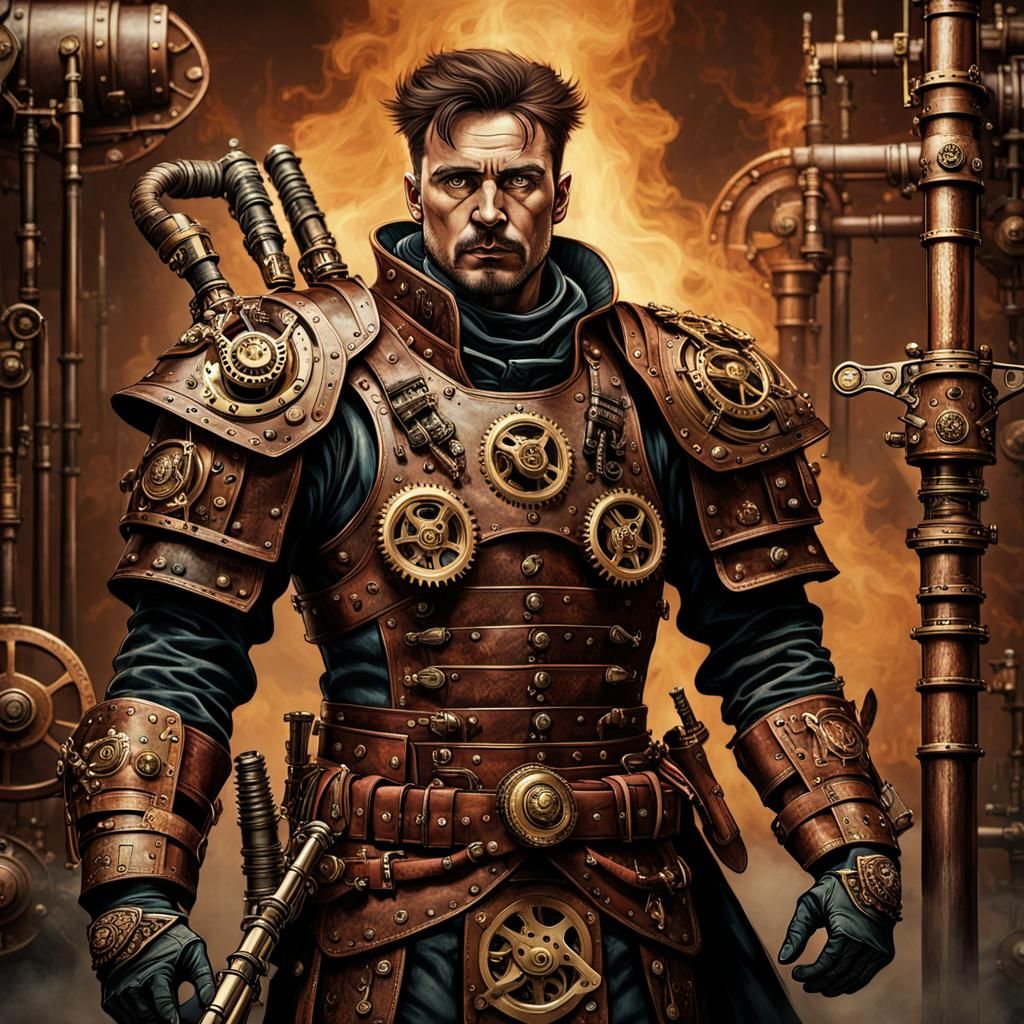 Steampunk Russian Warrior Ready for Battle
