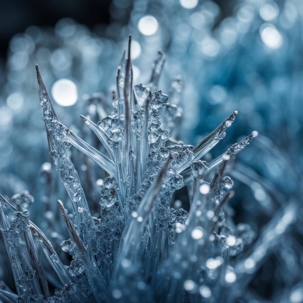 Icy Blue Abstract Design in HDR