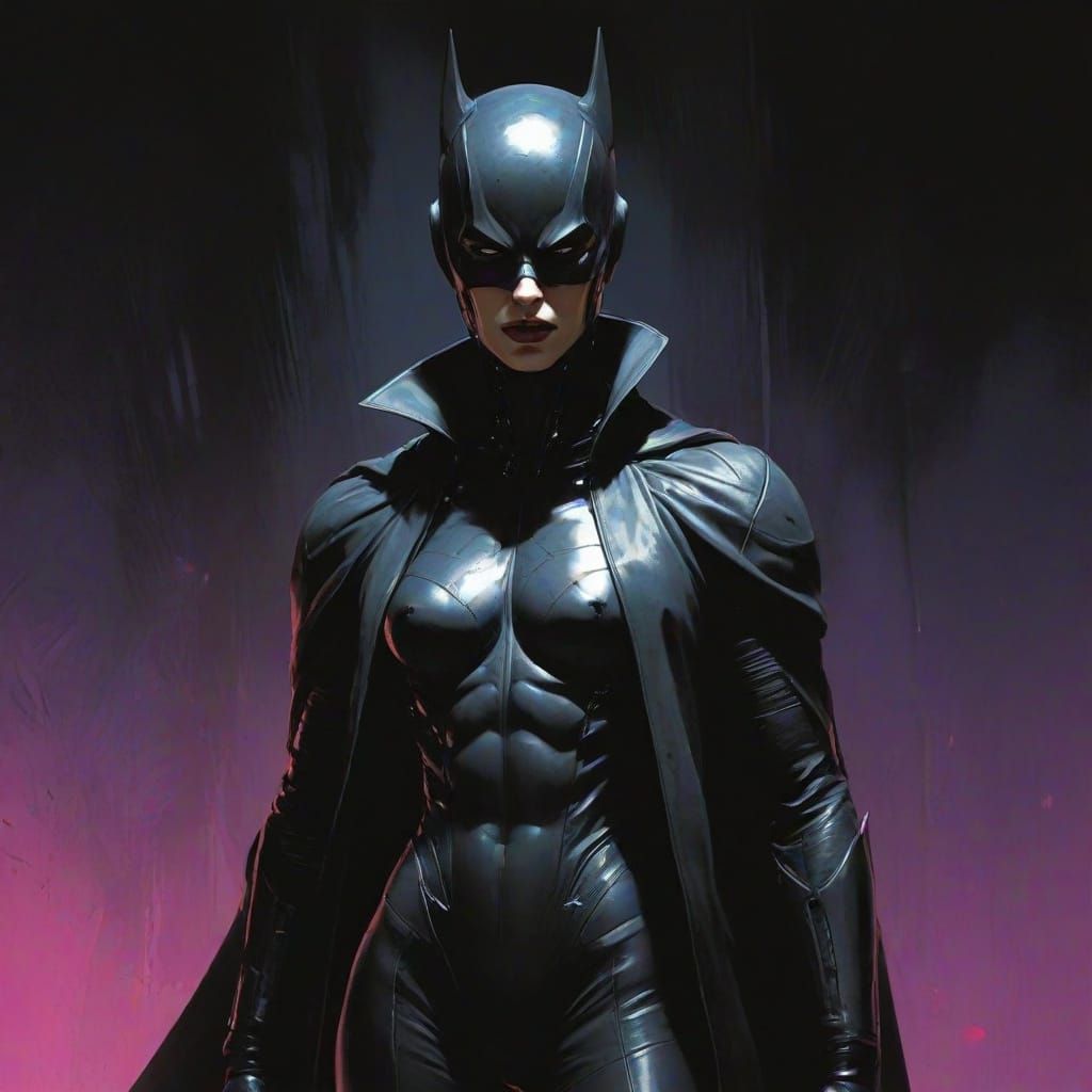 Dark Fantasy Comic Book Cover in Futuristic Neo-Noir Style