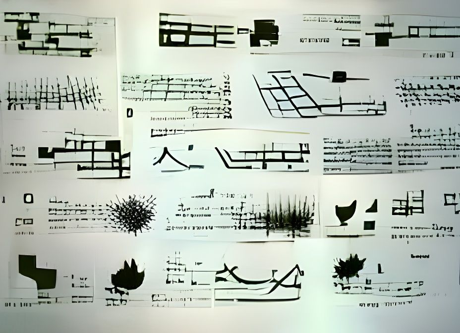 Abstract Piano Graphic Score Inspired by Cage