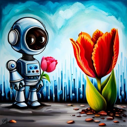 Sad Robots on a Date: Graffiti Art