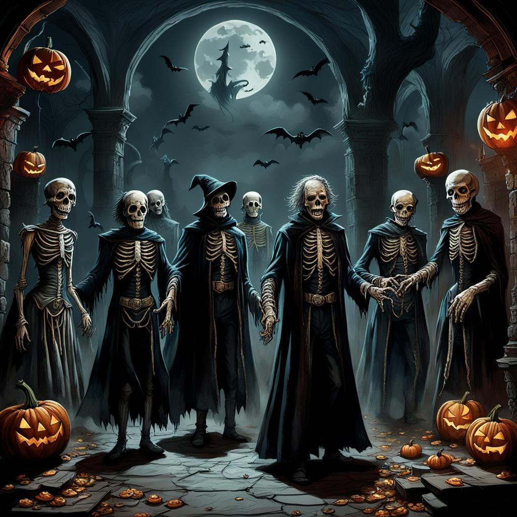 Halloween Costume Party in Horror Style