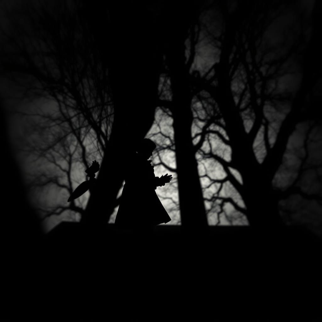 Mysterious Shadows Dance in an Inverted Woods Scene