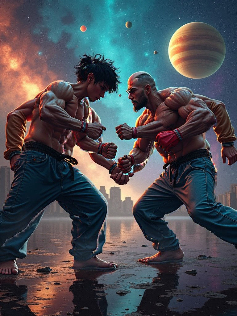 Cosmic View of Solar System with Asteroids