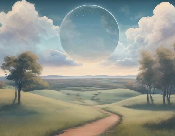 Misty Meadow with Musical Instruments Concept Art