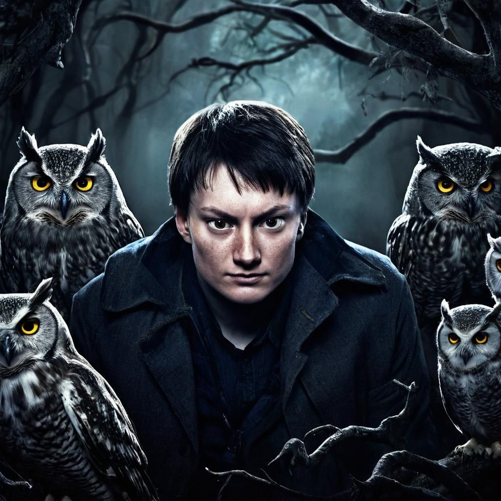 Mystical Forest Portrait in Gothic Dark Fantasy Style