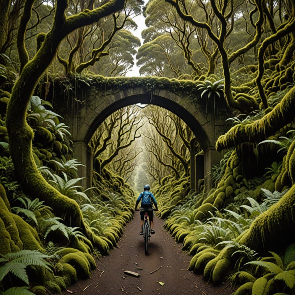 Bikepacker Finds Ancient Viaduct in Overgrown Forest