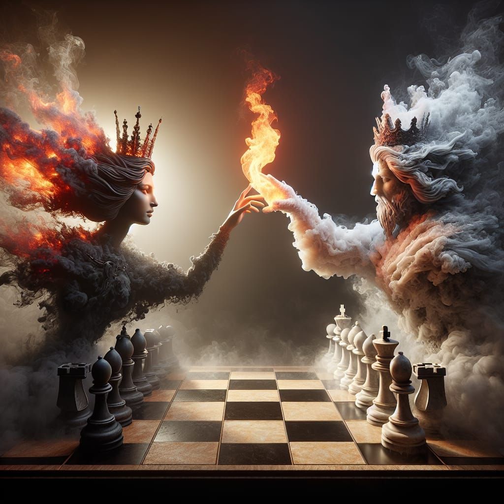 Fiery Queen Reaches Out to Stone King in 3D