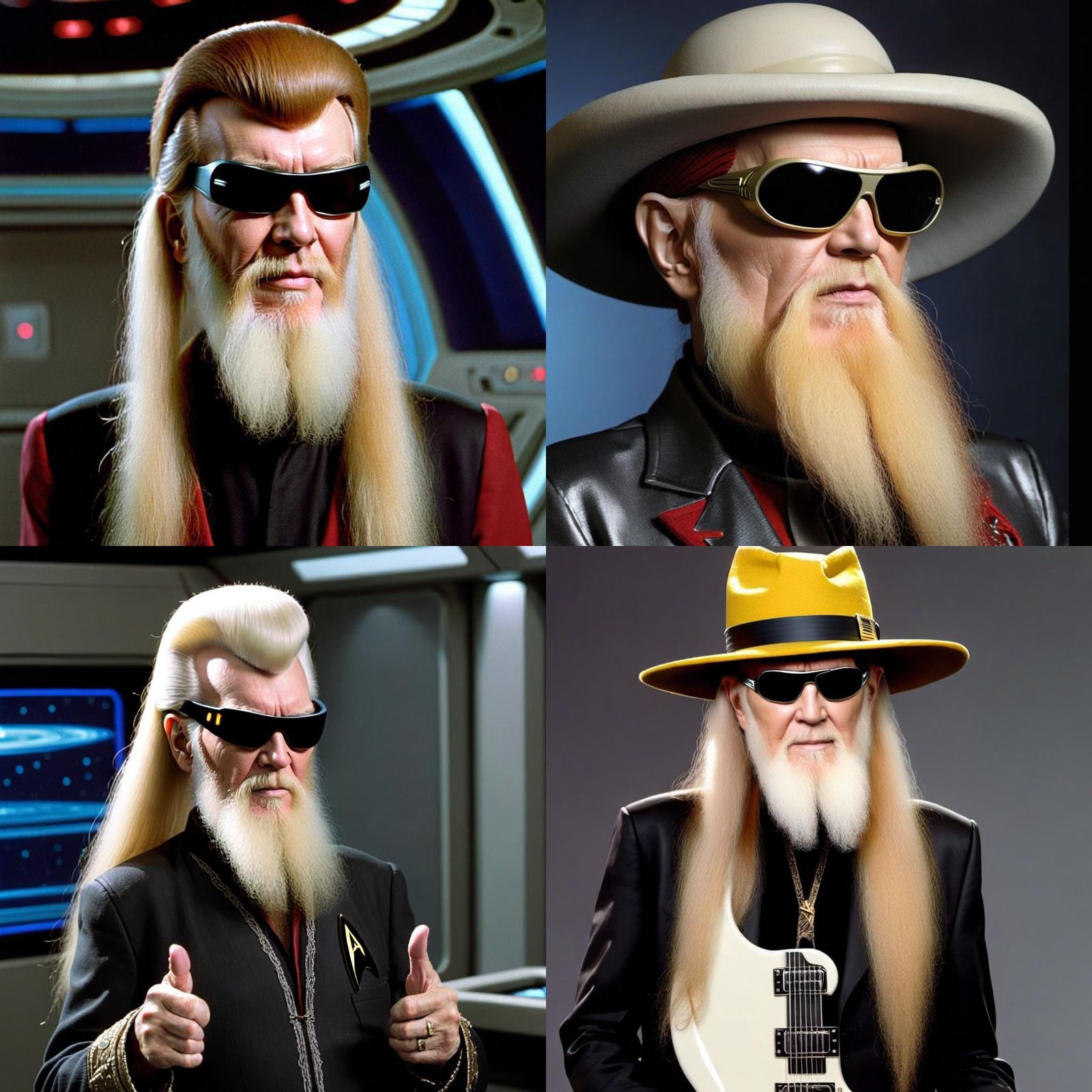 Billy Gibbons as Star Trek's Riker
