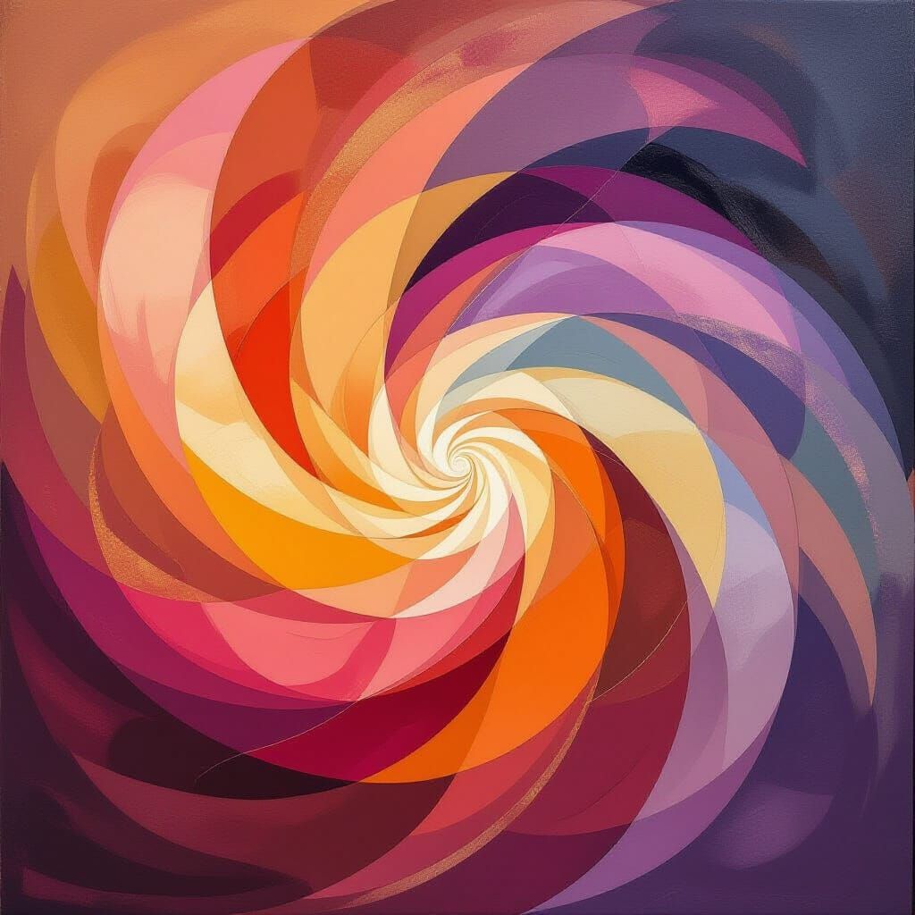 Abstract Expression of Love and Compassion in Warm Colors