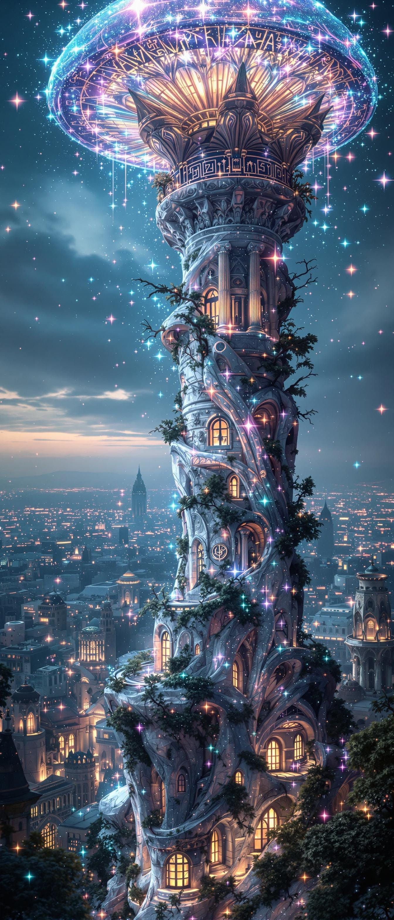 Luminous Stardust Figure by Mushroom Tower