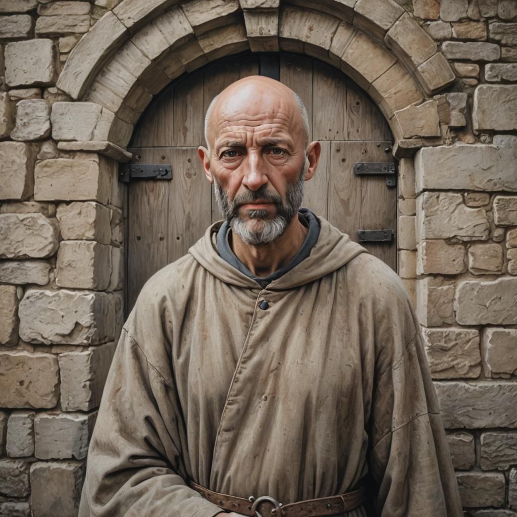 Photorealistic Portrait of St. Peter at Roman Gate