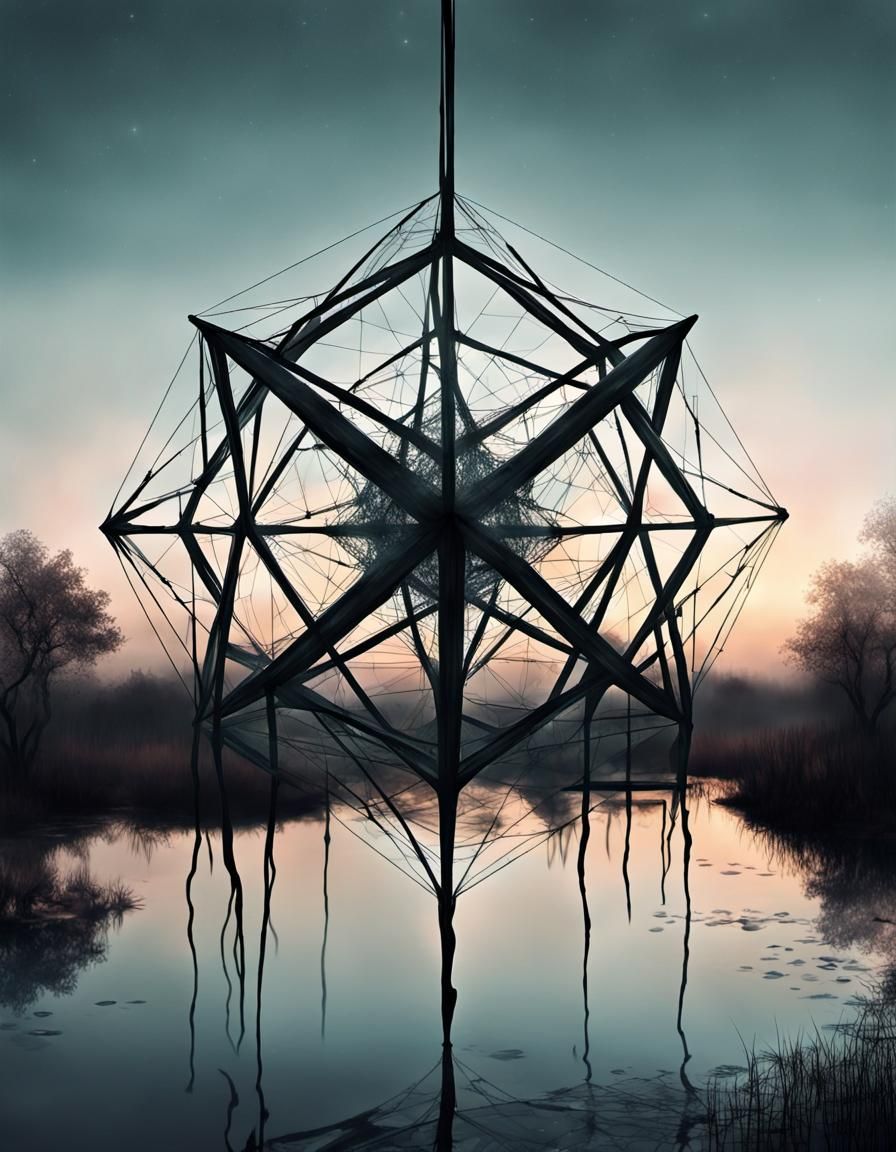 Surreal Glass-like Forms in Whiteneon Hues