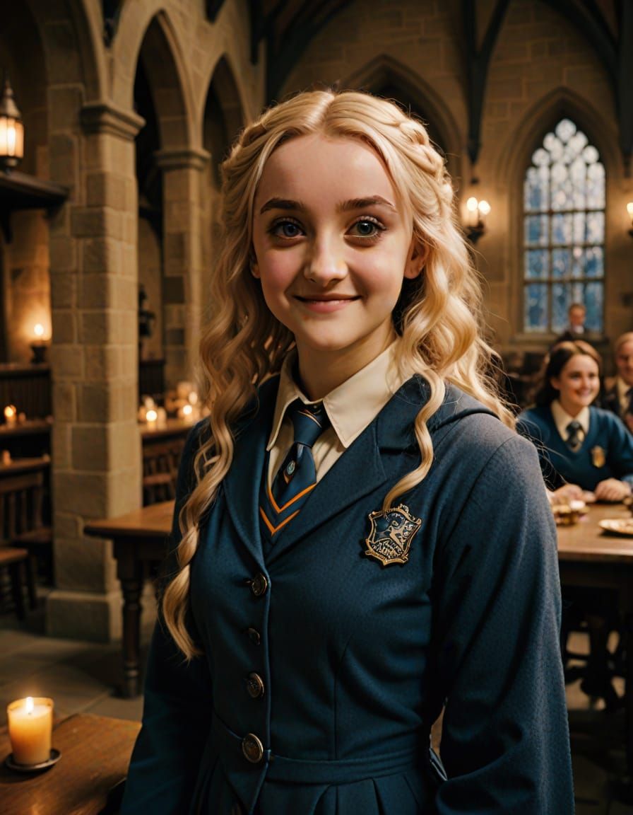 Evanna Lynch as Luna Lovegood at Hogwarts